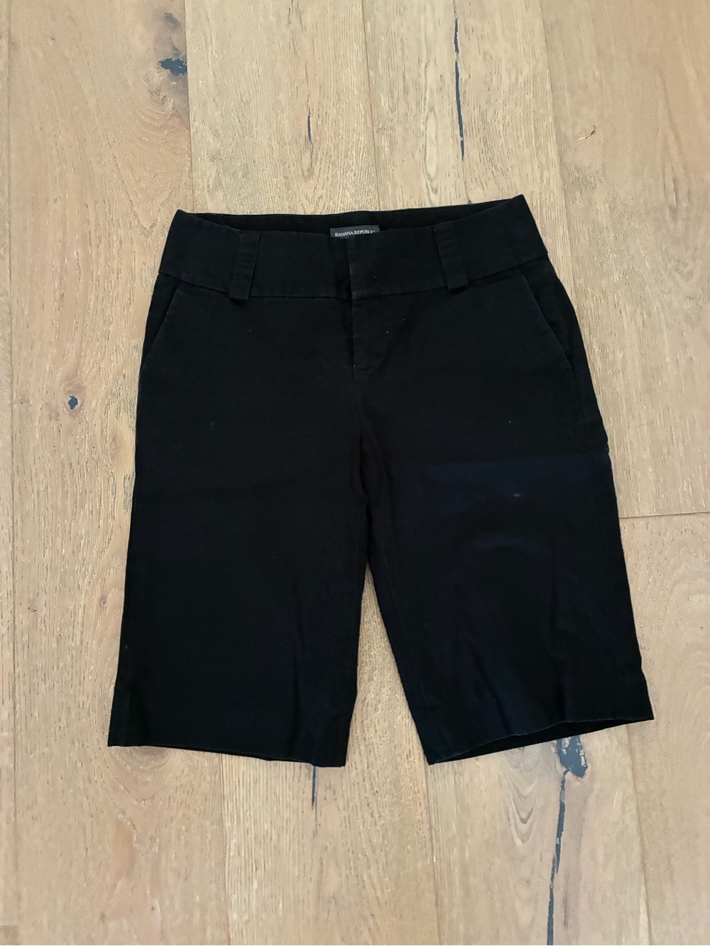 Banana Republic Black Tailored Bermuda Shorts